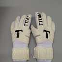 T1TAN Classic 1.0 White-Out Junior - Soccer Gloves Kids - Goalie Gloves for Goalkeeper - Football - Kids & Youth - Size 4