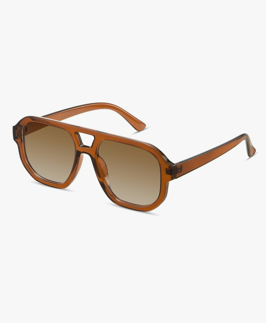 livho Trendy Polarized Square Aviator Sunglasses Women Men Square Eyewear Frame, Retro Sun Glasses for Women Men 2025 Shades