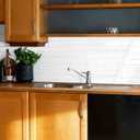 Plain White Peel and Stick Backsplash Tile Rectangle Subway Self Adhesive Wall Tiles for Kitchen (10-Sheet,12"x12")