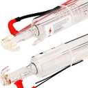 CO2 Laser Tube, 60W CO2 Laser Tube with Coating 60 watt Length 1000mm Dia. 50mm, Wire Pre-connected for CO2 Laser Cutter Laser Engraving Cutting Machine