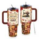 TNASURHUS 40oz Sewing Tumbler with Handle, Quilting Gifts for Quilters, Sewing Gifts for Women Mom Grandma, Quilting Tumblers for Quilters, Sewing Lovers Birthday Gifts