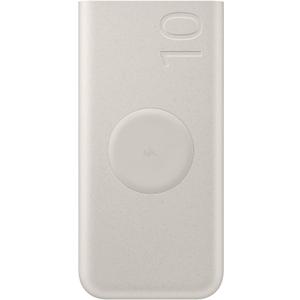SAMSUNG 25W 10,000mAh Battery Pack Wireless Charger, Super Fast Charging w/ 2 Ports for Galaxy Phones, Buds and More, 3A USB-C Cable Included, 2024, US Version, EB-U2510XUEGUS, Beige