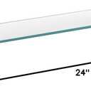 Moen DN7790CH Lounge 24-Inch Wide x 5-Inch Deep Decorative Glass Bathroom Vanity Shelf, Chrome, 24 Inches X 5.5 Inches X 3.2 Inches