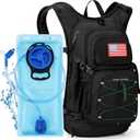 Maelstrom Hydration Backpack, Hiking Backpack with 3L Water Bladder, High Flow Bite Valve Water Backpack Men Women Lightweight Insulation for Hiking, Cycling, Running, Climbing, Camping, Black