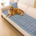Smiry Couch Cover for Dogs, Non Slip Fuzzy Pet Sofa Covers Washable for 2-3 Cushion Couch, Soft Thick Furniture Protector for Cats Dogs, Against Fur, Dirt, Scratch Resistant (Haze Blue, 27.6"x59")