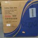 VECELO Kids Folding Activity Table and Chairs 5 Piece Set, Portable, with Ultra Soft Padded Cushion, Classic Black