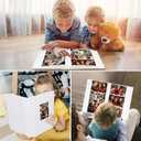 Photo Album 4x6 360 Photos, Large Capacity Linen Cover with Front Window, 4 x 6 Picture Album, 360 Photos 4x6 Photo Album Book for Wedding Kids Travel Family Baby Pictures (White)