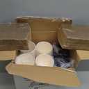 Lamosi 100 Pack 16 oz Disposable Coffee Cups with Lids and Sleeves, Leak-Proof To Go Coffee Cups with Lids, Hot/Cold Beverage White Drinking Cup for Home, Office, Parties, Travel