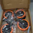 5 Inch Caster Wheels, Threaded Stem Casters Set of 4 Heavy Duty, Swivel Casters 1/2"-13 x 1 (Screw Diameter 1/2", Stem Length 1"), Safety Dual Locking Industrial Casters, Wheels for Cart, Furniture