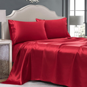 Cobedzy Gray Satin Sheets Set Full Size, 4 Pcs Silky Soft Satin Bed Sheets Full Set with Deep Pockets, Extra Smooth & Luxurious Microfiber Sheet for Hair and Skin