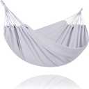 SUNCREAT Medium Size Tree Hammocks for Outside, Patio Hammock Without Stand, Light Gray