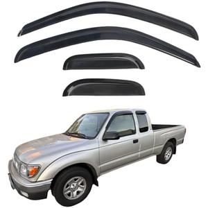 Rain Guards Compatible with 1995-2004 Toyota Tacoma, Durable Acrylic Slim Window Visor Rain Guard, Side Window Deﬂector for Toyota Tacoma Accessories 4 Pieces 1996 1997 1997 1998 1999 2000 2001 2002