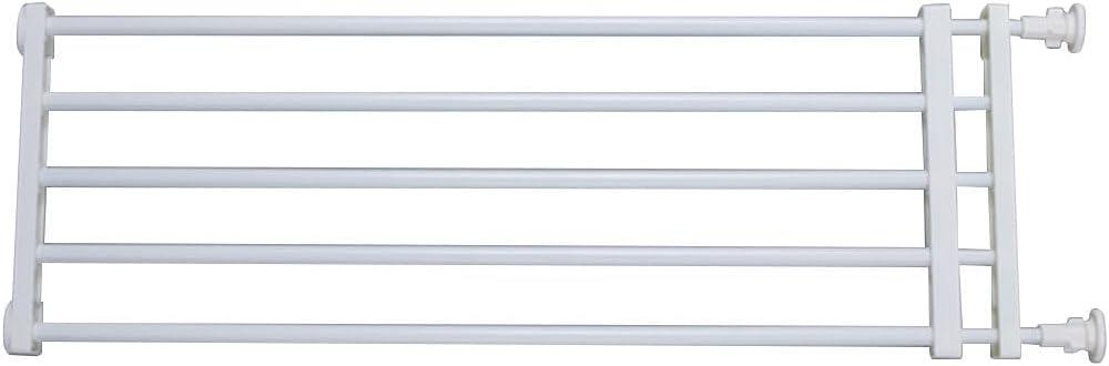 Kisangel Adjustable Baby Safety Gate and Pet Gate for Doorways and Stairs Portable White Barrier for Small Dogs and Kids Fits 18.5 to 32.7 Inches Wide Openings with Silicone Pads