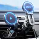 LISEN for Qi2.2 25W MagSafe Car Mount Charger, Valentines Day Gifts [Stable & Fast Charging] Magnetic Wireless Car Charger, Car Phone Holder Charger Fits iPhone 17 Pro Max Plus Air 16/15/14/13/12