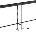 Masupu 63" Console Table with Power Outlet, Modern Narrow Long Sofa Table Behind Couch, Skinny Entry Table, Industrial Sofa Table with Metal Frame for Hallway, Living Room, Classic Black (8" W x 63"L x 31.7" H, Classic Black-outlet)