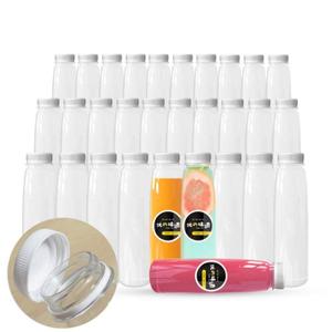 Holotap 47 Pcs 8 OZ Plastic Bottles with Caps, Empty PET Disposable Juice Bottles Bulk for Liquids with White Tamper Evident Lids (8 OZ, White)