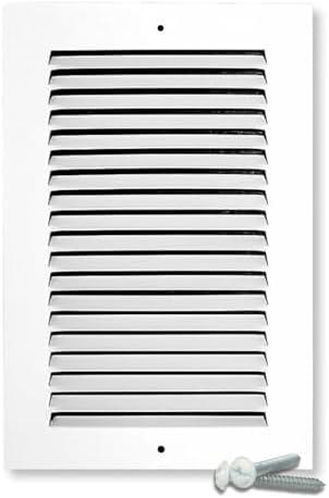 Sierra Grates 4 x 14 Inch Return Air Vent Cover, Solid Steel HVAC Grille for Wall or Ceiling, White Duct Opening, Durable Return Air Vent Cover, Airflow Ventilation Grille for Home or Office
