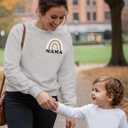 Dog Mom Sweatshirts Women Dog Paw Graphic Pullover Top Fall Sweatshirts Mama Pullover Long Sleeve Shirt (Gray, M)