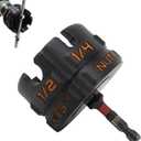 Aluminum Alloy Nut Zipper Drill Attachment for Fast Nut and Bolt Removal, Nut Drill Bit Socket Wrenches Tool Set, Slotted Wing Nut spinning Drive Kit, Nut Remover Bolt Extractor Tool