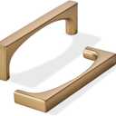 khtumeware 2 Pack Solid Handles 4-Inch(102mm) Champagne Bronze Cabinet Pulls,Heavy Duty for Kitchen Cabinets, Cupboards, Drawers and Bathroom Hardware