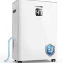 34Pint Dehumidifier for 2500Sq.Ft, Compressor Dehumidifiers for Home, Front LED Digital Humidity Display&Quiet Dehumidifier for Basement, Bedroom, Bathroom, with 6.56FT Drain Hose DH1800S