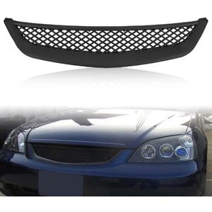 Black Mesh Grille Fit 2001 2002 2003 for Civic Coupe/Sedan,JDM Type Front Bumper Grill Guard Replacement Part