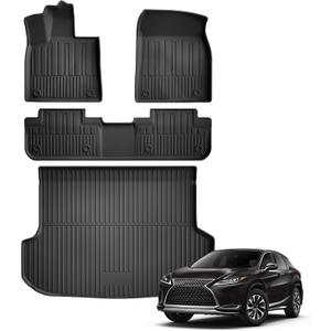 Floor Mats & Trunk Liner for Lexus RX RX350/RX450h 2016-2022 (Not for RXL) - Custom Fit TPE All Weather Car Accessories
