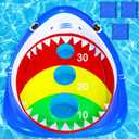 Kids Fun Pool Toys,Inflatable Shark Cornhole Board Floating Water Game Outdoor Swim Play for Adults Family,Cool Summer Party Gift for 6 7 8 9 10 12 Year Old Boy Girl Teen