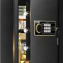 3.4 Cuft Large Fireproof Safe Box for Home, Digital Security Safe Fireproof and Waterproof with Programmable Keypad and Key Lock, Home Fire Safe for Document Money Valuables