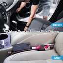 Car Seat Gap Filler Set of 2, 3IN1 Seat Side Gap Filler Plug with Storage Slot & Hook Function, Soft Foam Universal Fit Car SUV Truck Fill Gap Between Seats Console OrganizerNarrow Deep Brown