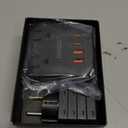 DOACE 220V to 110V Voltage Converter US to Europe, 2000W Travel Voltage Converter for Hair Dryer Straightener Curling Iron,10A Power Adapter with PD20W 2USB and UK/EU/AU Plugs, Black