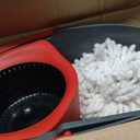 O-Cedar EasyWring Microfiber Spin Mop & Bucket Floor Cleaning System + 2 Extra Refills, Red/Gray