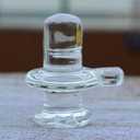 Crystal Shivling Statue | 1.25" Inch Premium Sphatik Shivling for Pooja, Meditation & Vastu | Handcrafted Clear Quartz Shiva Lingam for Daily Worship