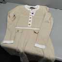 ZESICA Women's Fall Long Sleeve Bodycon Sweater Dress Crewneck Button Knit Color Block Party Mini Dresses (Medium, Red)