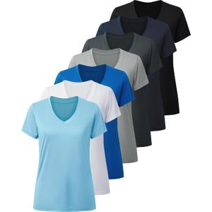 BALENNZ Workout Shirts for Women, Moisture Wicking Quick Dry Active Athletic Women's Gym Performance T Shirts XL