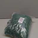 Puncuntex Flannel Fleece Throw Blanket Dark Green 60"80",Super Soft Plush Cozy Blanket with Square 3D Jacquard Grid Design Luxury for Couch Sofa Chair