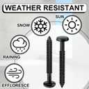 Blulu 60 Pcs 3 Inch Vinyl Shutter Fastener Window Panel Peg Lok Pin Pegs Screws Shutter Spikes Anchor (Black)