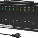 770W USB Charging Station with 20 Ports for Multiple Devices, 10 USB A+10 USB C, Charger Block,Smart Power Delivery & Multi Protection Compatible with iPhone/iPad/Tablets/Smartphones & More