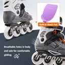 Inline Skates for Women Men, Fitness Speed Racing Skates with Durable Outer Shell, Adult Male Female, Professional Outdoor Fitness Roller Skates Blades for Unisex, Size 8.5