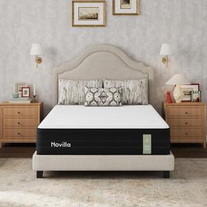 Novilla Twin Mattress 10 Inch, Cooling Hybrid Mattress with Upgraded Coils
Gel Memory Foam, Enhanced Support, Motion Isolation, Pressure Relief, CertiPUR-US Certified Mattress in a Box