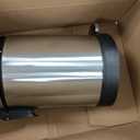 Glad Small Trash Can, 1.2 Gallon | Round Stainless Steel Garbage Bin with Soft Close Lid & Step Foot Pedal | Metal Waste Basket with Removable Inner Bucket, Stainless, 8 x 9.5 x 12 inches
