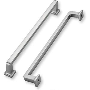khtumeware 2 Pack Brushed Nickel Cabinet Pulls, 12 Inch(305mm) Hole Centers Solid Satin Nickel Cabinet Handles Kitchen Hardware Straight Bar for Cabinets and Drawer Pulls