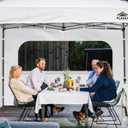 10x10 Pop Up Canopy Sidewall - 1 PC 300D Waterproof Attachable Tent Wall, Privacy Shade for Outdoor Events, Vendor Booths (Tent Not Included, with U-Shaped Window)