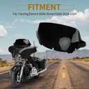 PSLER Motorcycle 10" Wave Windshield Windscreen for Touring 2014-2024 Electra Glide Street Glide(Black)