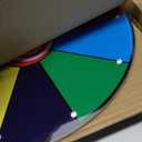 T-SIGN 12 Inch Heavy Duty Spinning Prize Wheel - 10 Slots Color Tabletop Roulette Spinner Wheel of Fortune - Spin The Wheel with Dry Erase Marker and Eraser Win The Fortune Spin Game for Trade Show