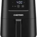 CHEFMAN 2 Qt Mini Air Fryer – Digital Space-Saving Compact Air Fryer with Nonstick and Dishwasher Safe Basket, Quick & Easy Meals in Minutes, Features Digital Timer and Shake Reminder – Black