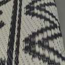 MontVoo-Outdoor Rug Waterproof 6x9 ft Outdoor Carpet Patio Rug Mat Reversible RV Camping Rug-Plastic Straw Rug Outside Outdoor Area Rug for Patio Deck Balcony Backyard Picnic Beach -Boho Grey