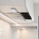 Under Cabinet Knife Holder 11.8 Inch Stainless Steel Magnetic Knife Holder Strip Space Saving Heavy Duty Metal Rack for Kitchen Organizer Garage Tools Supplies