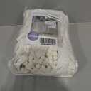 MIULEE Ivory Pom Pom Velvet Curtains for Bedroom/Living Room Darkening Thermal Insulating 84 Inches Long Creamy White Blackout Curtains with Rod Pocket for Girls Room/Nursery/Home Theater Set of 2