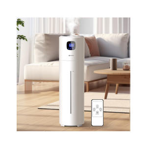 Large Humidifiers for Bedroom, 9L/2.5Gal Ultrasonic Cool Mist, Easy Clean with 350ML/H Large Mist Speed, Quiet Tower, Suitable for Kids Room Plant Yoga (White